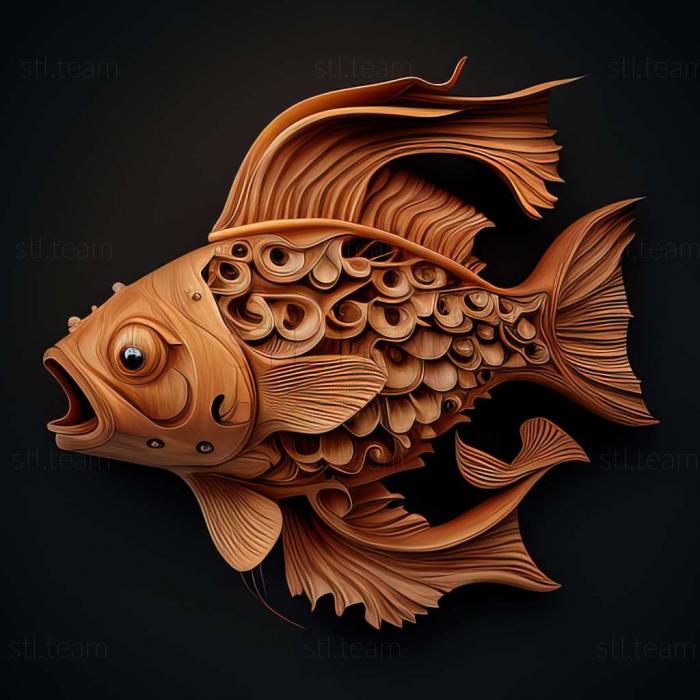 3D model Afiosemion Shluppa fish (STL)